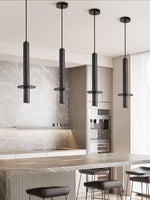 Nova Pendant Light in Black Travertine – Modern Minimalist Ceiling Lamp