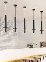 Nova Pendant Light in Black Travertine – Modern Minimalist Ceiling Lamp