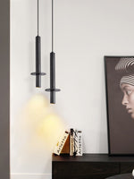 Nova Pendant Light in Black Travertine – Modern Minimalist Ceiling Lamp