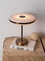 Nova Marlo Table Lamp – Modern Marble-Look LED Desk Light with Bronze Base