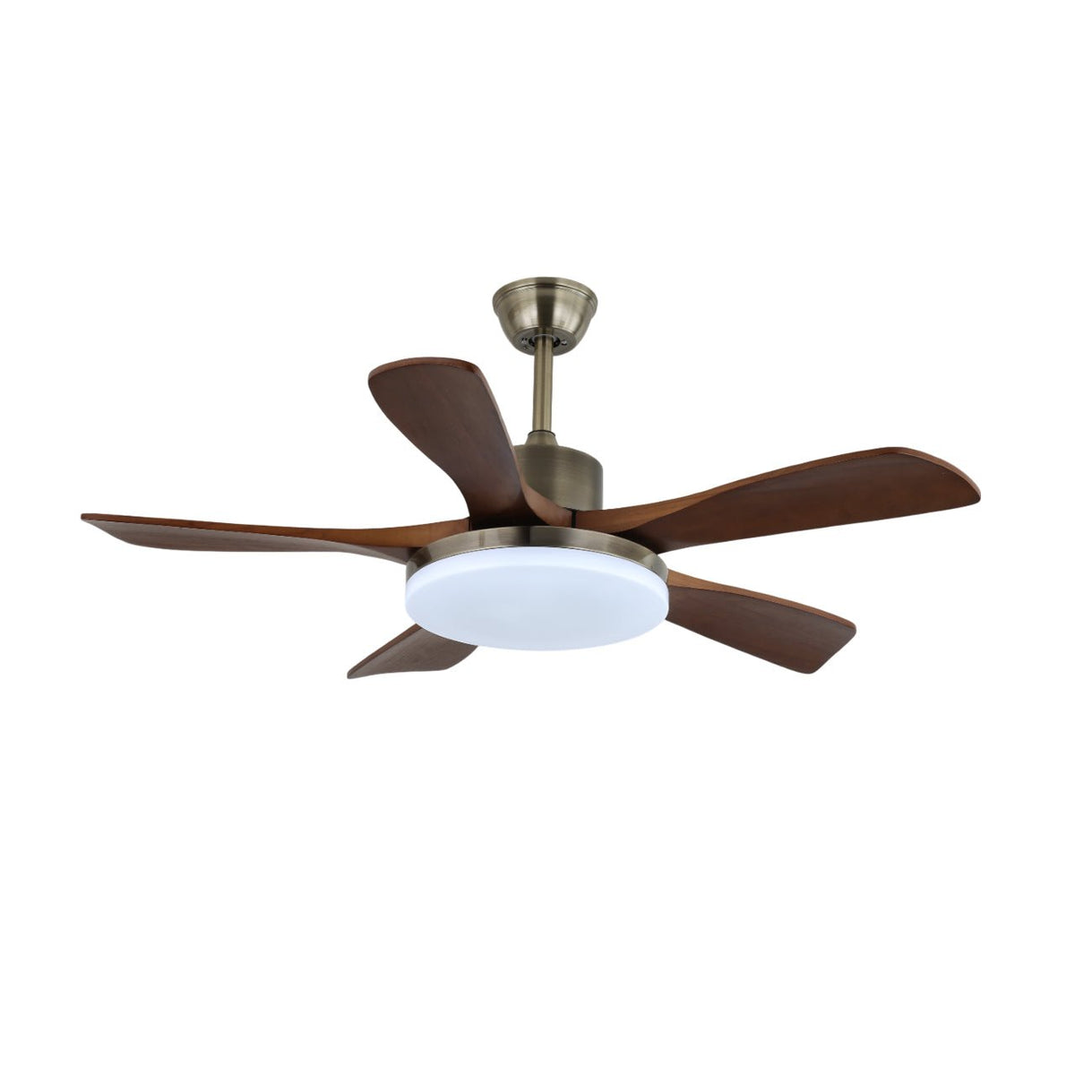 Nova Breeze Ceiling Fan Light with LED and Walnut Blades