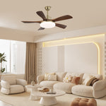 Nova Breeze Ceiling Fan Light with LED and Walnut Blades