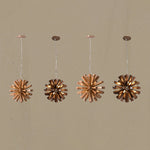 Nova Burst Wooden Chandelier – Modern Sculptural LED Pendant Light