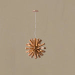 Nova Burst Wooden Chandelier – Modern Sculptural LED Pendant Light