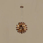 Nova Burst Wooden Chandelier – Modern Sculptural LED Pendant Light