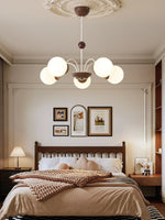 Novara Modern Glass Chandelier with Iron Frame for Dining Room and Living Room