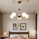 Novara Modern Glass Chandelier with Iron Frame for Dining Room and Living Room