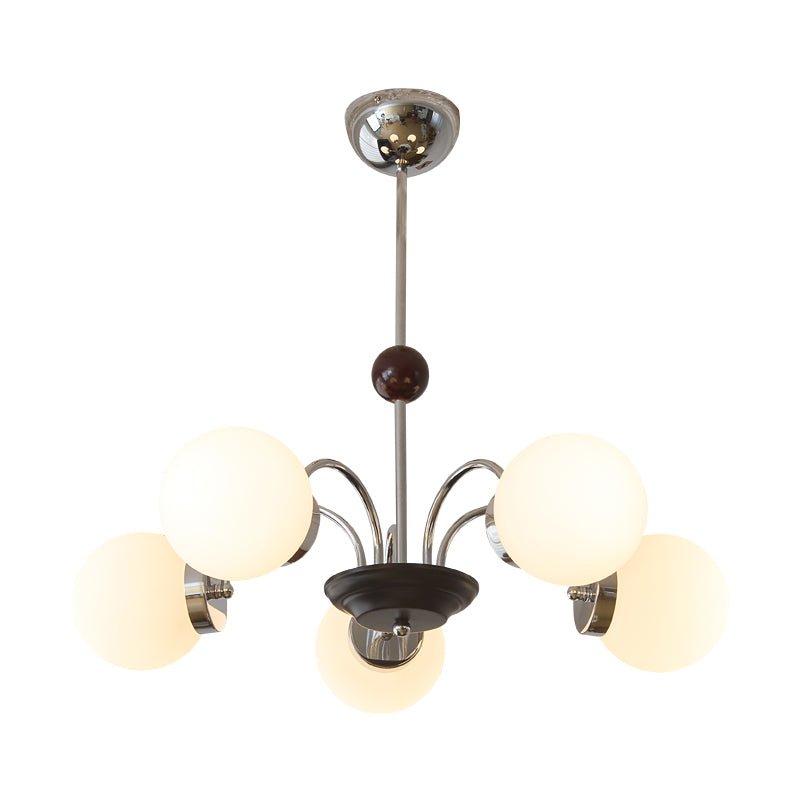 Novara Modern Glass Chandelier with Iron Frame for Dining Room and Living Room