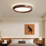 Novera Grain Ring Ceiling Light – Modern Wood Finish LED Flush Mount