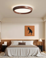 Novera Grain Ring Ceiling Light – Modern Wood Finish LED Flush Mount