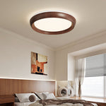 Novera Grain Ring Ceiling Light – Modern Wood Finish LED Flush Mount
