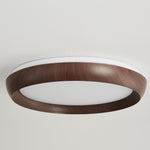 Novera Grain Ring Ceiling Light – Modern Wood Finish LED Flush Mount