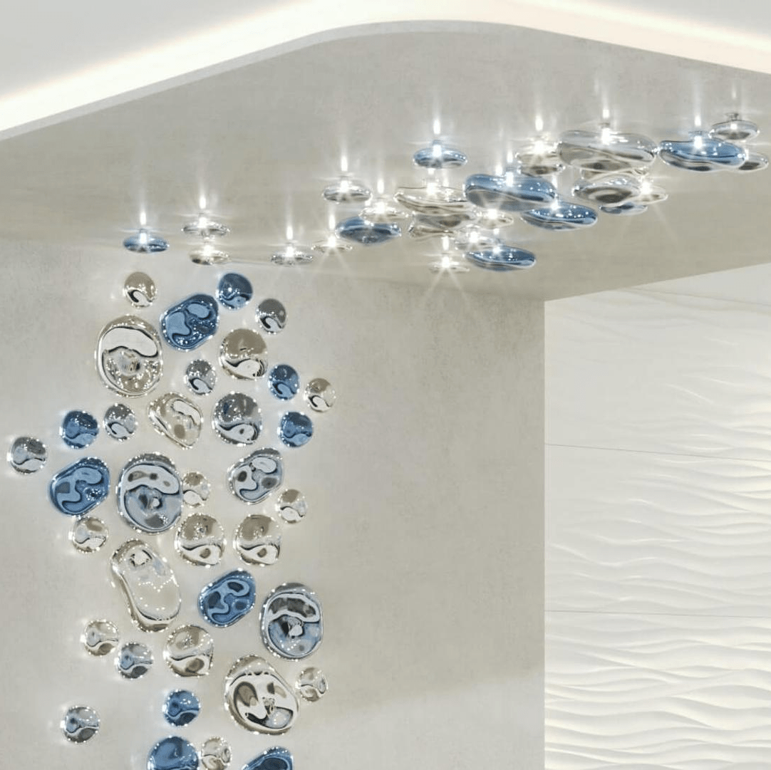 Nuggets Wall Sconce – Handblown Glass & Metal LED Wall Light