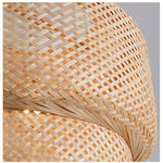A Simple Bamboo Pendant Lamp In The Style Of A Farmhouse Made Of Bamboo And Rattan