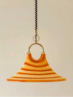 Solari Swirl Glass Pendant Light – Hand-Blown Amber Art Glass