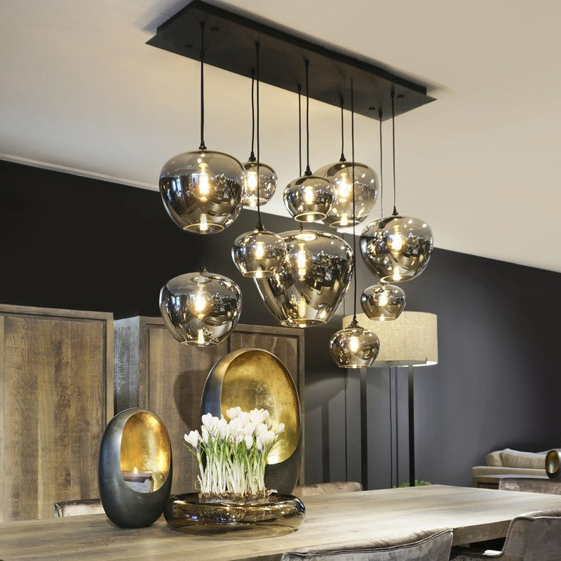 Modern Restaurant Glass Combination Industrial Style Chandelier