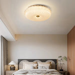 Ripple Glass Ceiling Light – Modern Flush Mount LED Fixture in Gold