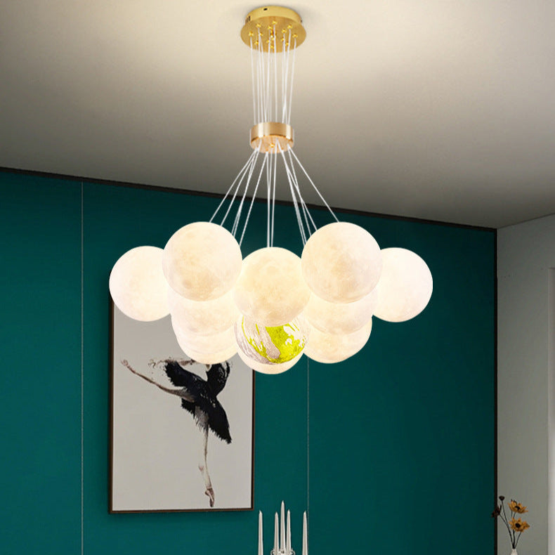 Modern Minimalist Lunar Pendant Lamp