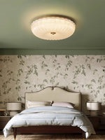 Ripple Glass Ceiling Light – Modern Flush Mount LED Fixture in Gold