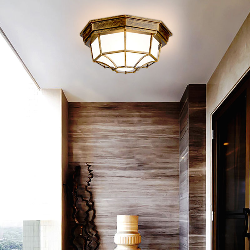 Ceiling Light In The Corridor Leading To The Entrance Of The Outdoor Balcony And The Passageway Inside The Door