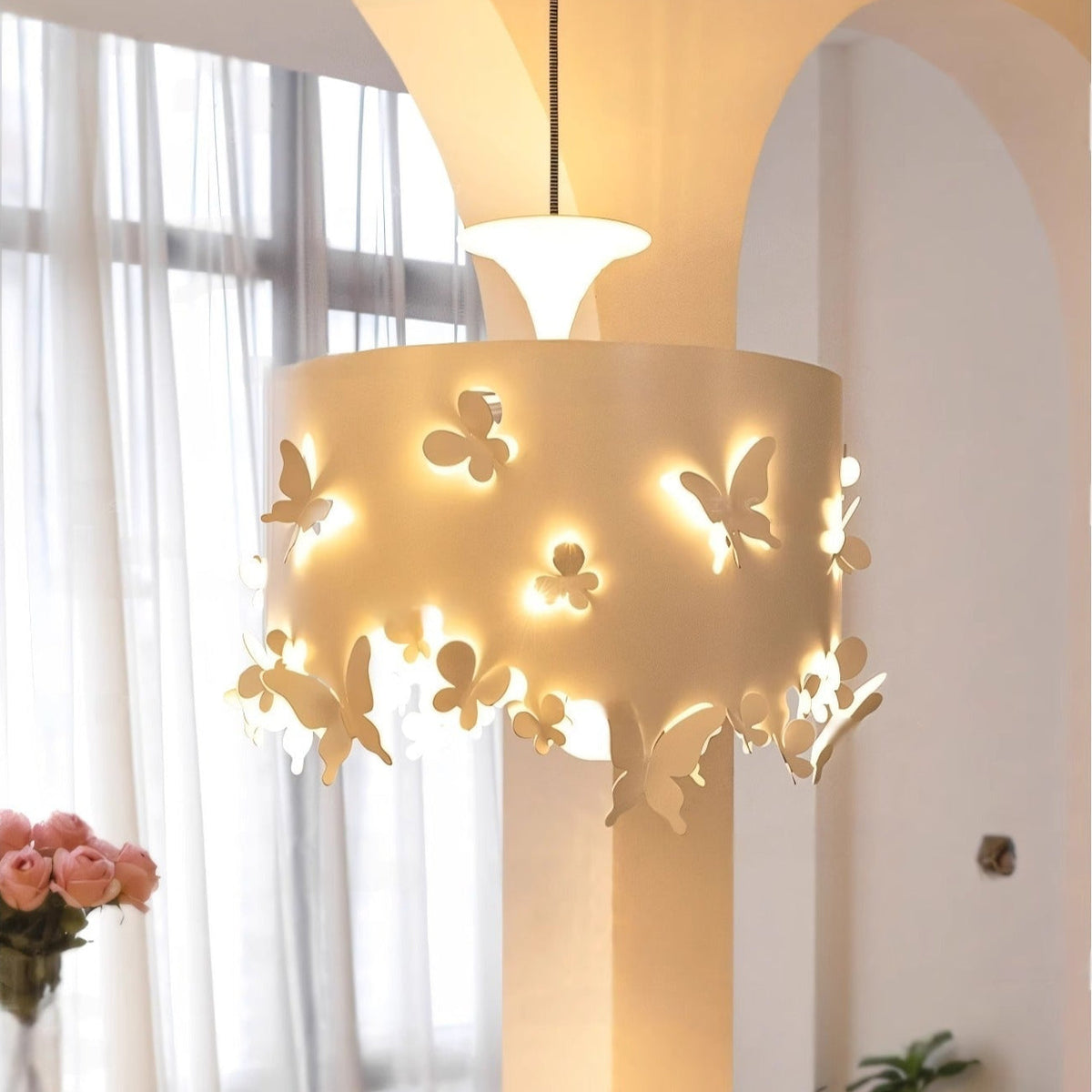 Modern Cream Colored French Style Restaurant Chandelier