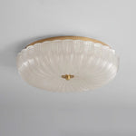 Ripple Glass Ceiling Light – Modern Flush Mount LED Fixture in Gold