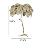 Ins Style Feather Decorated Floor Lamp