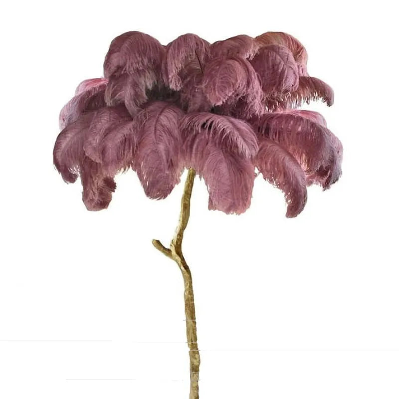 Ins Style Feather Decorated Floor Lamp