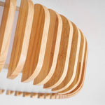 Oakflare Wood Slatted Ceiling Light – Modern Warm LED Flush Mount