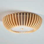 Oakflare Wood Slatted Ceiling Light – Modern Warm LED Flush Mount
