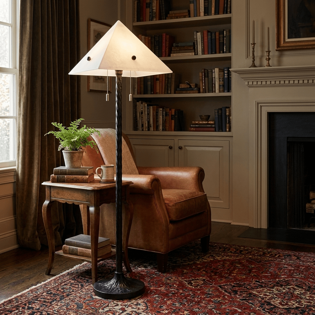 Obel Prism Floor Lamp – Modern Sculptural Alabaster Floor Light