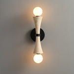 Obel Wall Sconce in Yellow Travertine with Opal Glass Globes