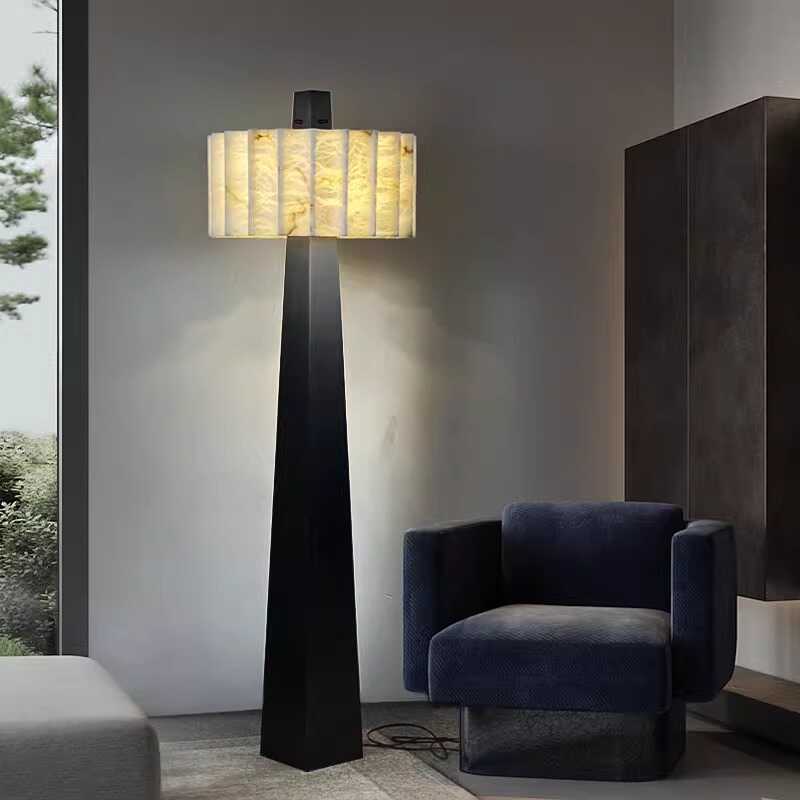 Obelisk Alabaster Floor Lamp – Sculptural Modern Lighting