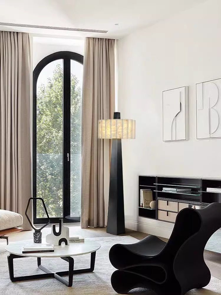 Obelisk Alabaster Floor Lamp – Sculptural Modern Lighting