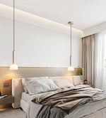Obelisk Radiance Pendant Light in Natural Travertine