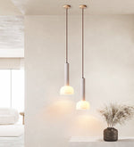 Obelisk Radiance Pendant Light in Natural Travertine