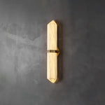 Alabaster Obelisk Wall Sconce – Modern LED Wall Light in Gold