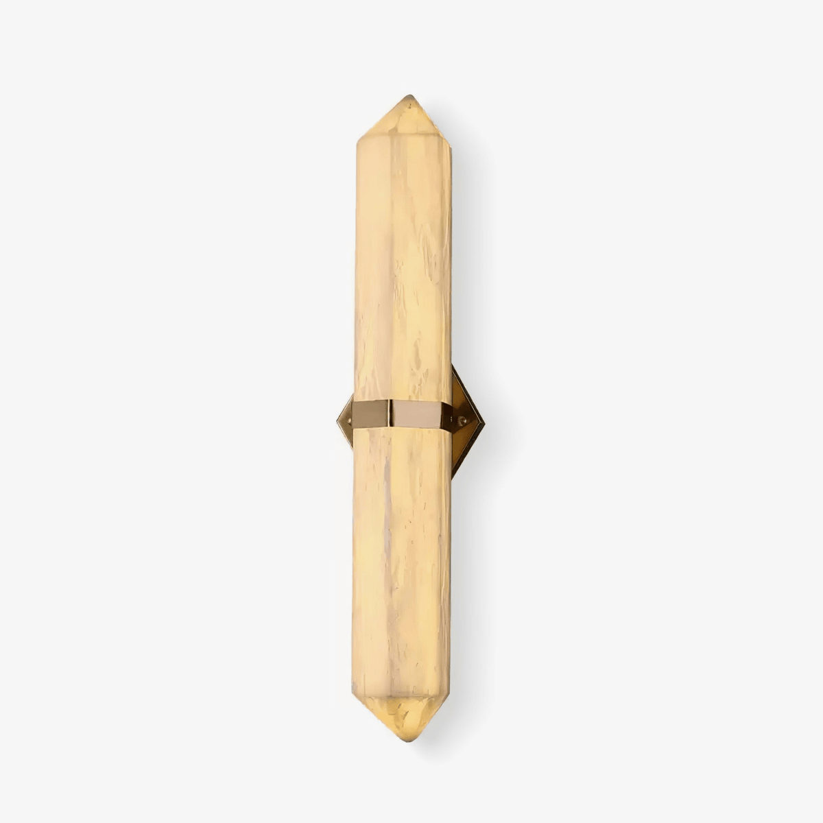 Alabaster Obelisk Wall Sconce – Modern LED Wall Light in Gold