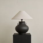 Obscura Ceramic Table Lamp with Fabric Shade for Modern Interiors