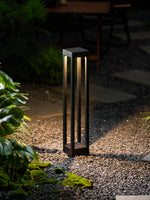 Obsidian Post Outdoor Bollard Light – Minimalist Black Aluminum LED