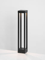 Obsidian Post Outdoor Bollard Light – Minimalist Black Aluminum LED