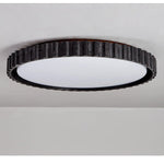 Obsidian Aura Ceiling Light in Black Travertine and Walnut
