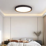 Obsidian Aura Ceiling Light in Black Travertine and Walnut