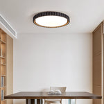 Obsidian Aura Ceiling Light in Black Travertine and Walnut