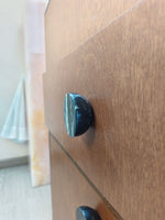 Obsidian Core Marble Cabinet Pull Handle with Brass Core