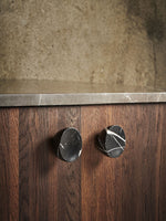 Obsidian Core Marble Cabinet Pull Handle with Brass Core