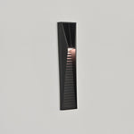 Obsidian Path Solar-Powered LED Outdoor Wall Light in Black