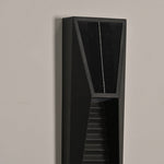 Obsidian Path Solar-Powered LED Outdoor Wall Light in Black
