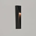 Obsidian Path Solar-Powered LED Outdoor Wall Light in Black