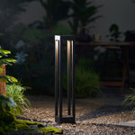 Obsidian Post Outdoor Bollard Light – Minimalist Black Aluminum LED
